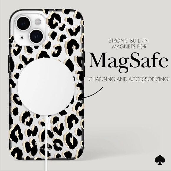 Kate Spade Leopard Print Case for iPhone 14 Pro Max - Picture 2 of 5